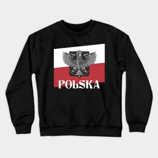 POLSKA - Poland Flag and Shield Crewneck Sweatshirt